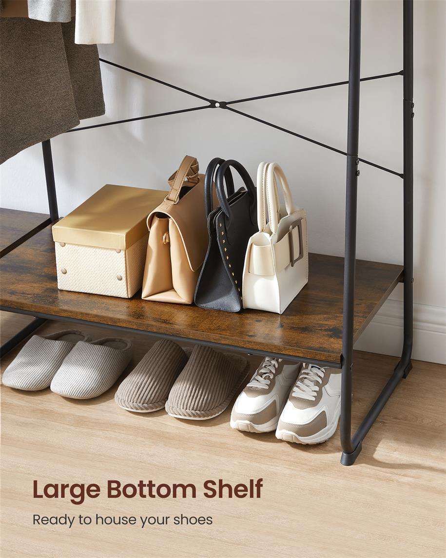 VASAGLE Clothing Rack with Shoe Shelf FredCo