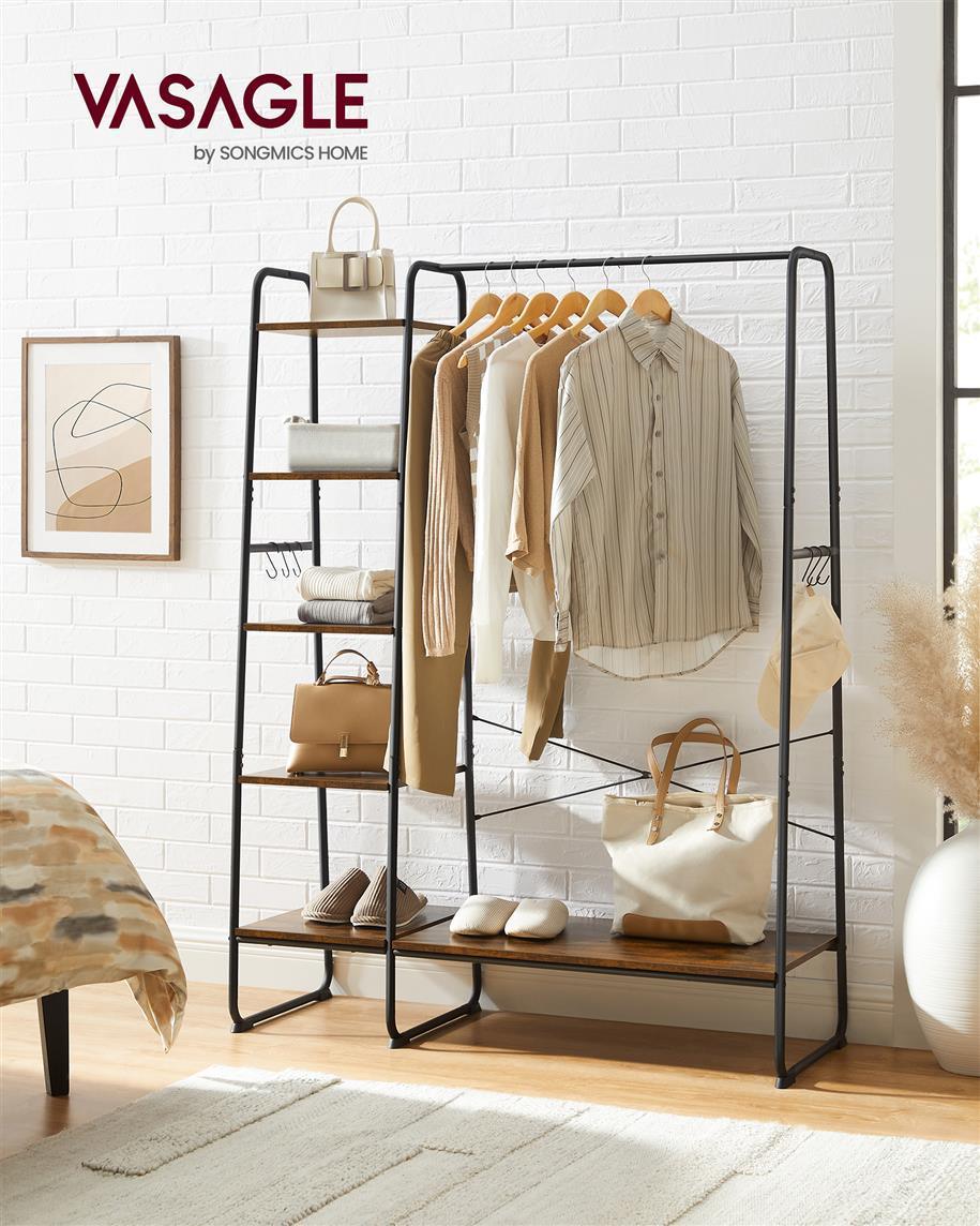 VASAGLE Clothing Rack with Shoe Shelf FredCo