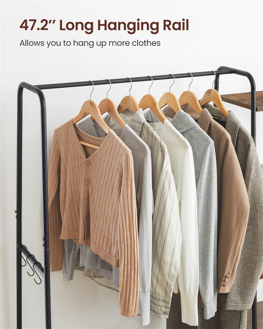VASAGLE Clothing Rack with Shoe Shelf FredCo