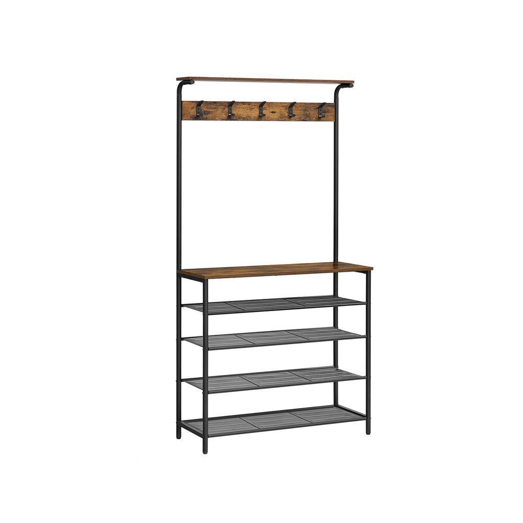 VASAGLE Hall Tree with Shoe Bench FredCo
