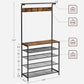 VASAGLE Hall Tree with Shoe Bench FredCo