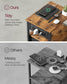 VASAGLE Nightstand with Charging Station FredCo