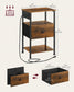 VASAGLE Nightstand with Charging Station FredCo