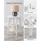 VASAGLE Round End Table with Lower Shelf FredCo