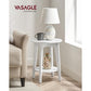 VASAGLE Round End Table with Lower Shelf FredCo