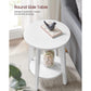 VASAGLE Round End Table with Lower Shelf FredCo