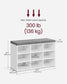 VASAGLE Shoe Bench with 9 Compartments FredCo