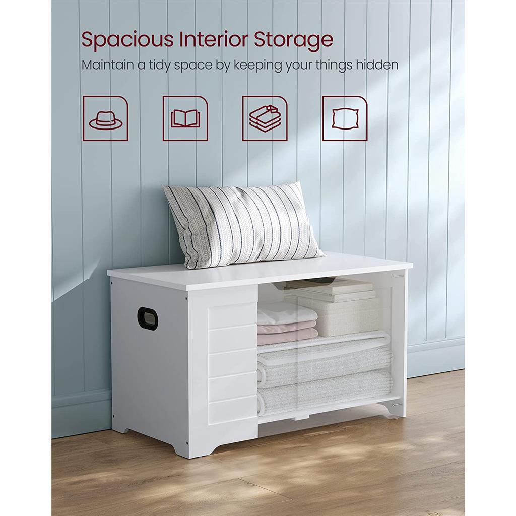 VASAGLE Storage Trunk with 2 Safety Hinges FredCo