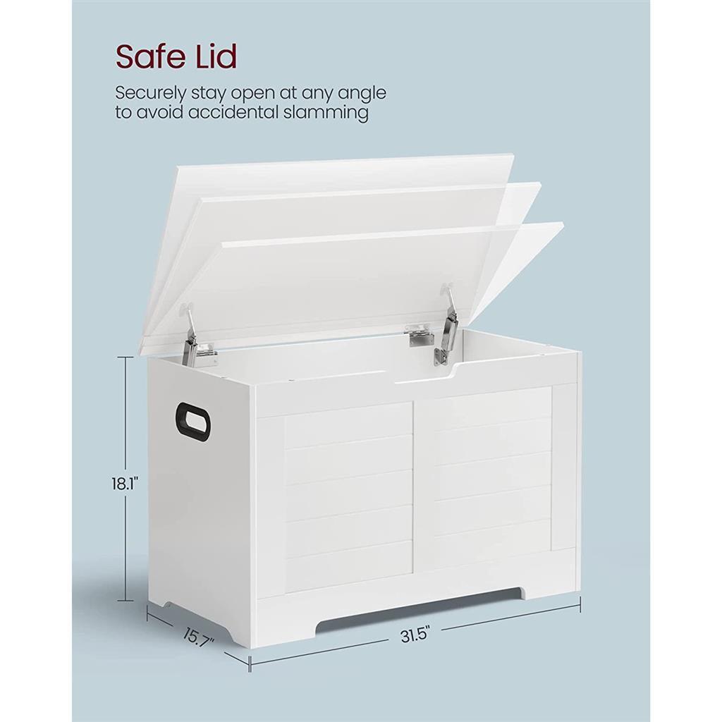 VASAGLE Storage Trunk with 2 Safety Hinges FredCo