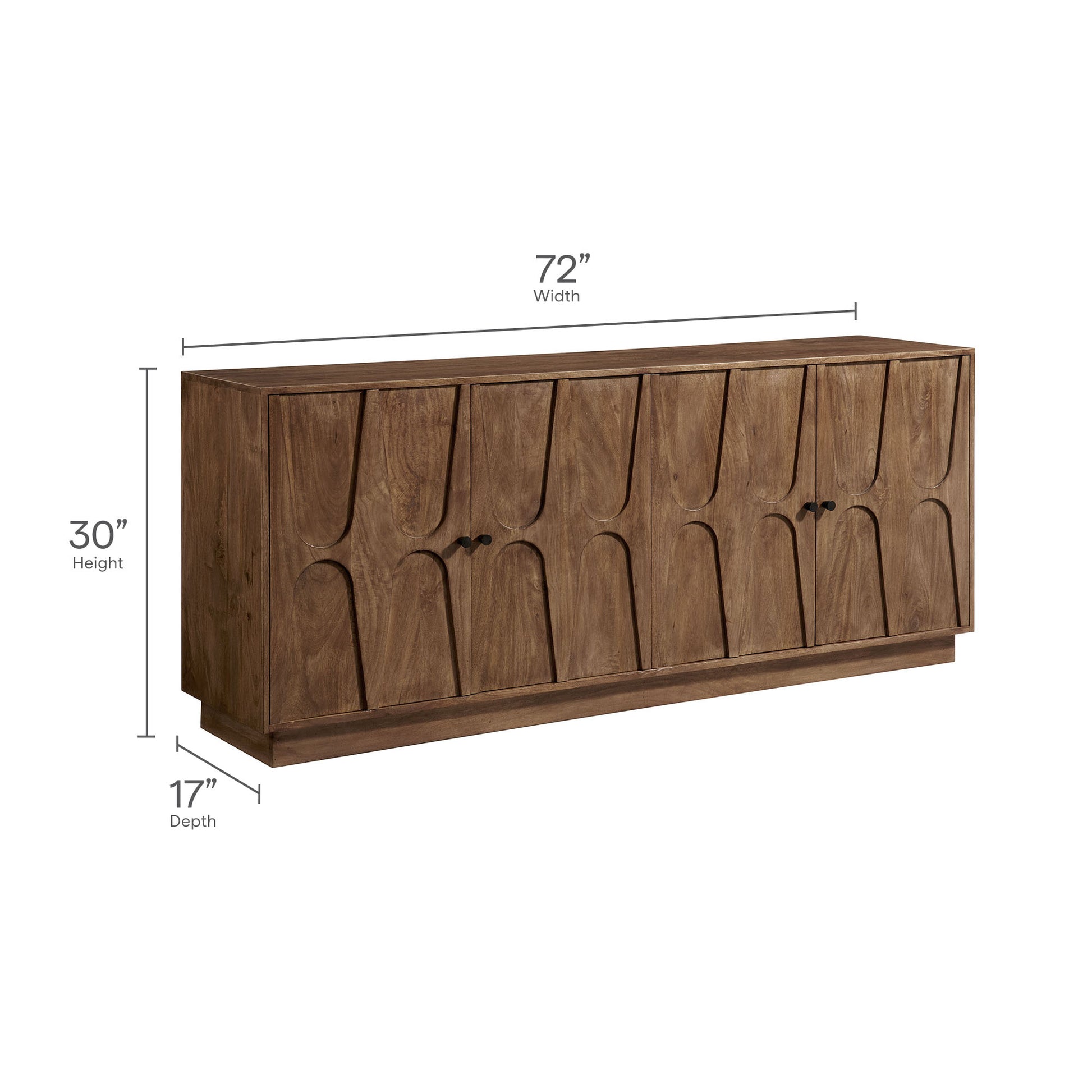 Veda 72" Mango Wood Sideboard Cabinet by Modway EEI-7285 FredCo