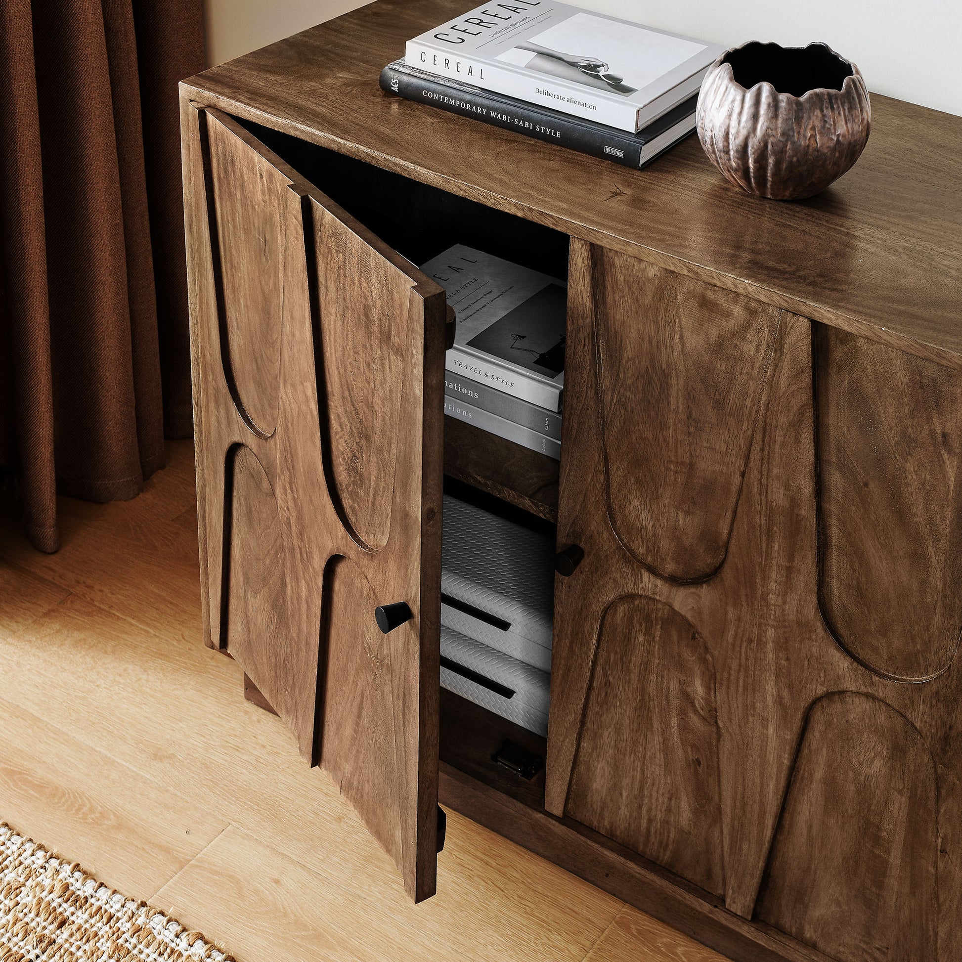 Veda 72" Mango Wood Sideboard Cabinet by Modway EEI-7285 FredCo