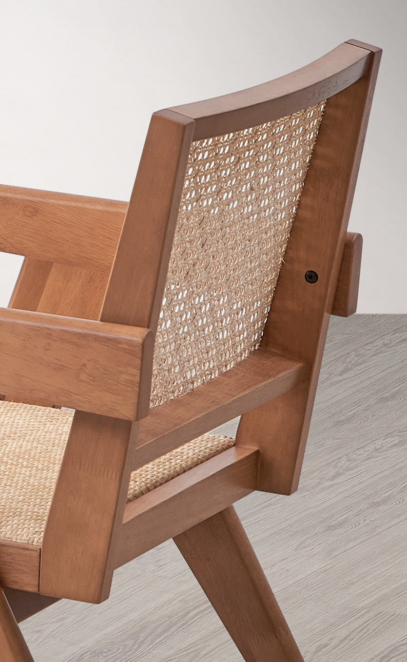 Velentina Rattan & Natural Finish Accent Chair FredCo