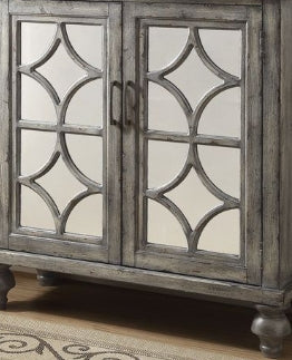 Velika Weathered Gray Finish Console Table FredCo