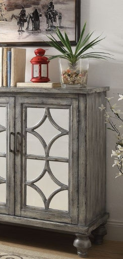 Velika Weathered Gray Finish Console Table FredCo