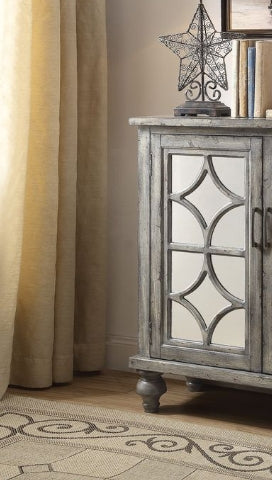 Velika Weathered Gray Finish Console Table FredCo