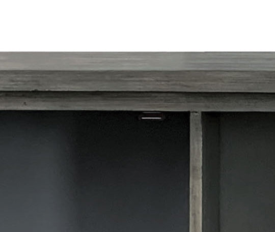 Velika Weathered Gray Finish Console Table w/ 1 Open Compartment Storage FredCo