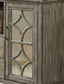 Velika Weathered Gray Finish Console Table w/ 1 Open Compartment Storage FredCo