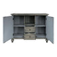 Velika Weathered Gray Finish Console Table w/ 1 Open Compartment Storage FredCo