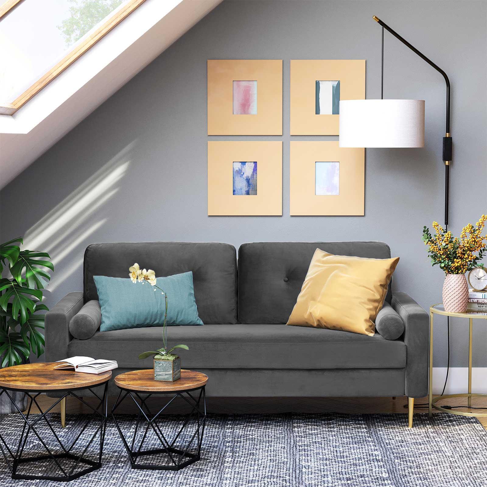 Velvet Surface Sofa FredCo