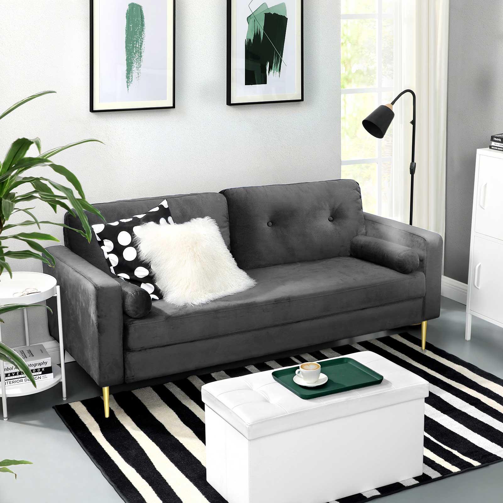 Velvet Surface Sofa FredCo