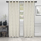 Venetian Damask Floral Jacquard Vintage Grommet Curtain Panel Set FredCo