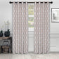 Venetian Damask Floral Jacquard Vintage Grommet Curtain Panel Set FredCo