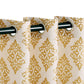 Venetian Damask Floral Jacquard Vintage Grommet Curtain Panel Set FredCo