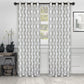 Venetian Damask Floral Jacquard Vintage Grommet Curtain Panel Set FredCo