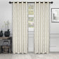 Venetian Damask Floral Jacquard Vintage Grommet Curtain Panel Set FredCo