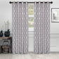 Venetian Damask Floral Jacquard Vintage Grommet Curtain Panel Set FredCo