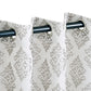 Venetian Damask Floral Jacquard Vintage Grommet Curtain Panel Set FredCo