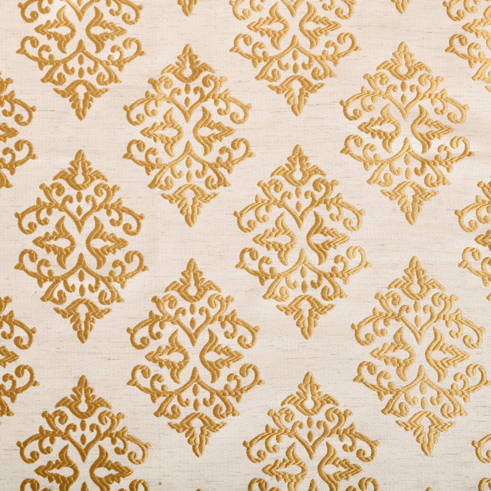 Venetian Damask Floral Jacquard Vintage Grommet Curtain Panel Set FredCo