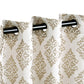 Venetian Damask Floral Jacquard Vintage Grommet Curtain Panel Set FredCo