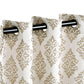 Venetian Damask Floral Jacquard Vintage Grommet Curtain Panel Set FredCo