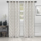 Venetian Damask Floral Jacquard Vintage Grommet Curtain Panel Set FredCo