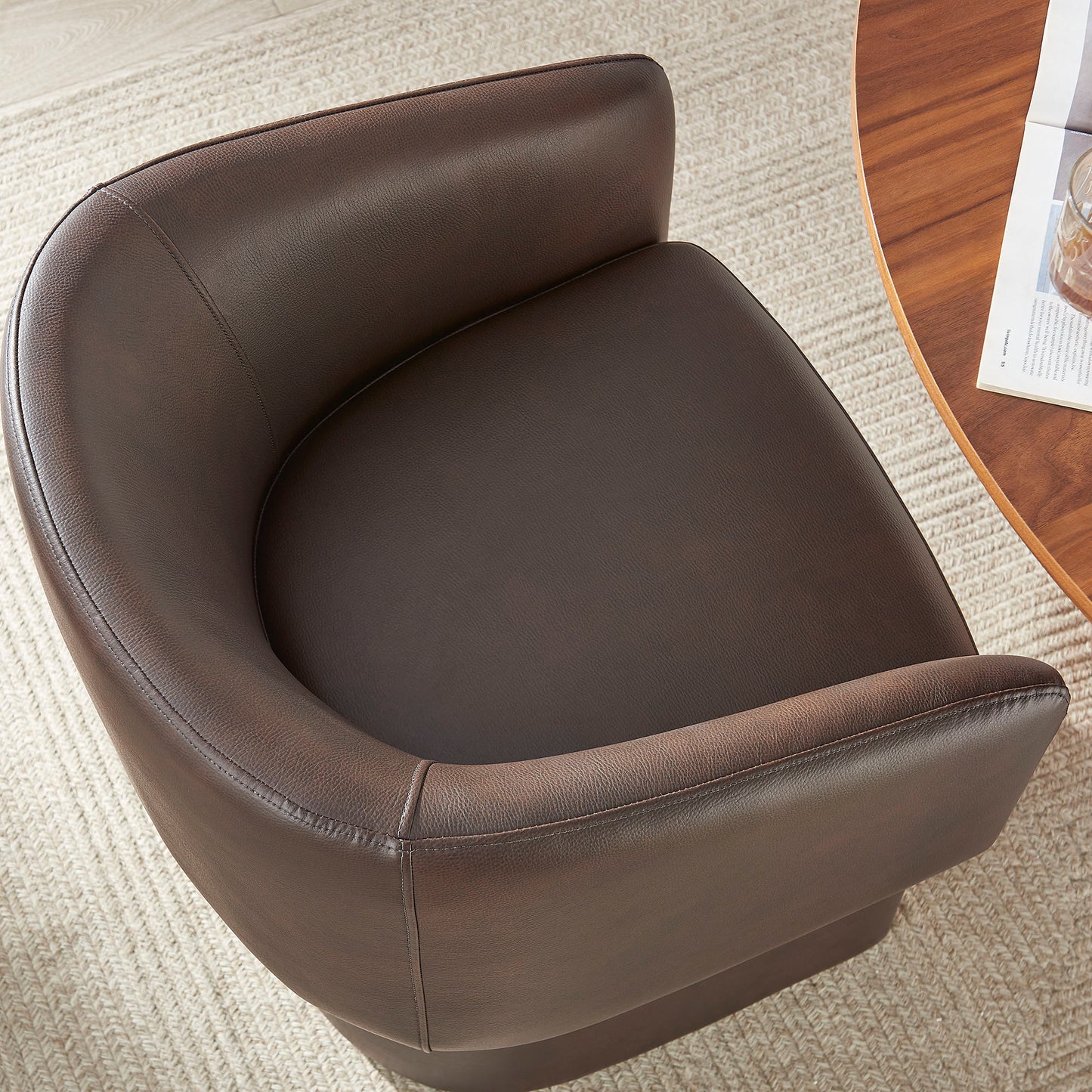 Verity Barrel Back Vegan Leather Dining Chair by Modway EEI-7383 FredCo