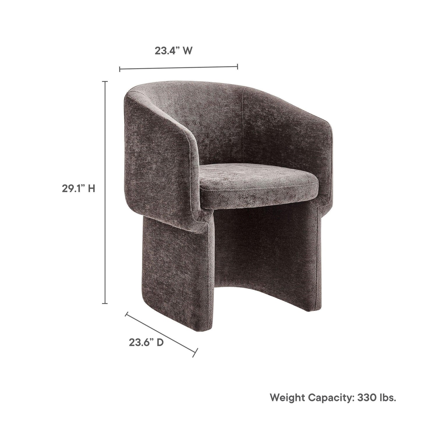 Verity Chenille Dining Armchair by Modway FredCo