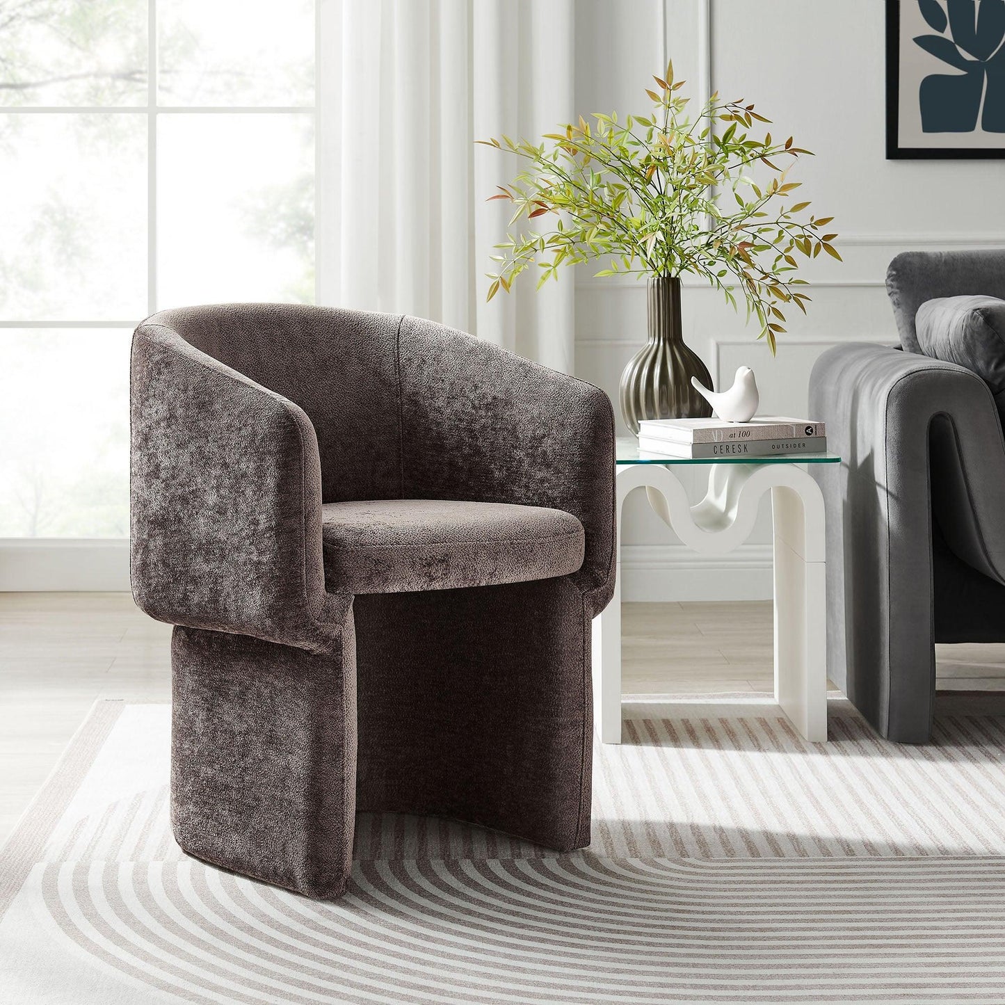 Verity Chenille Dining Armchair by Modway FredCo