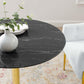 Verne 35" Artificial Marble Dining Table, EEI-4747 FredCo