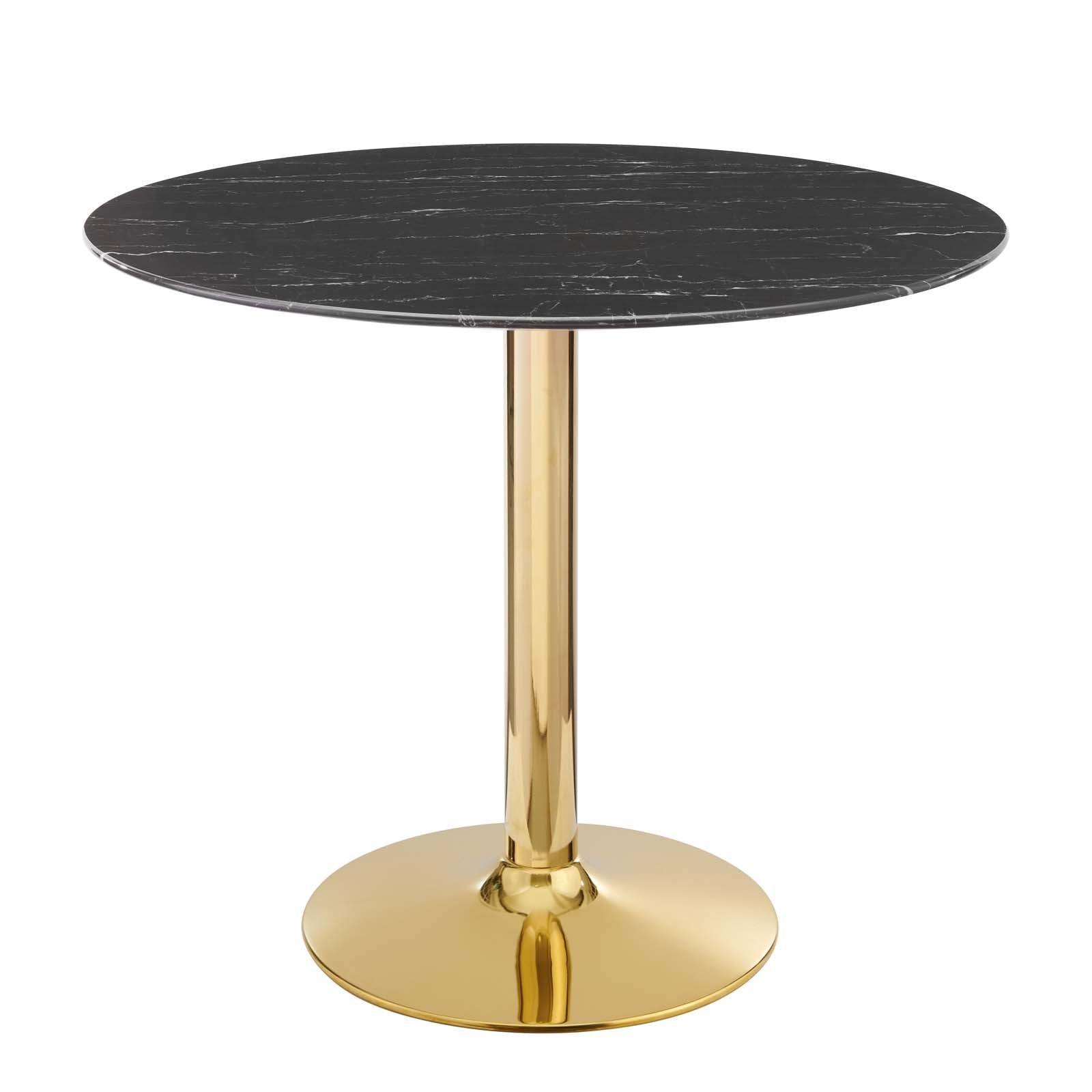 Verne 35" Artificial Marble Dining Table, EEI-4747 FredCo