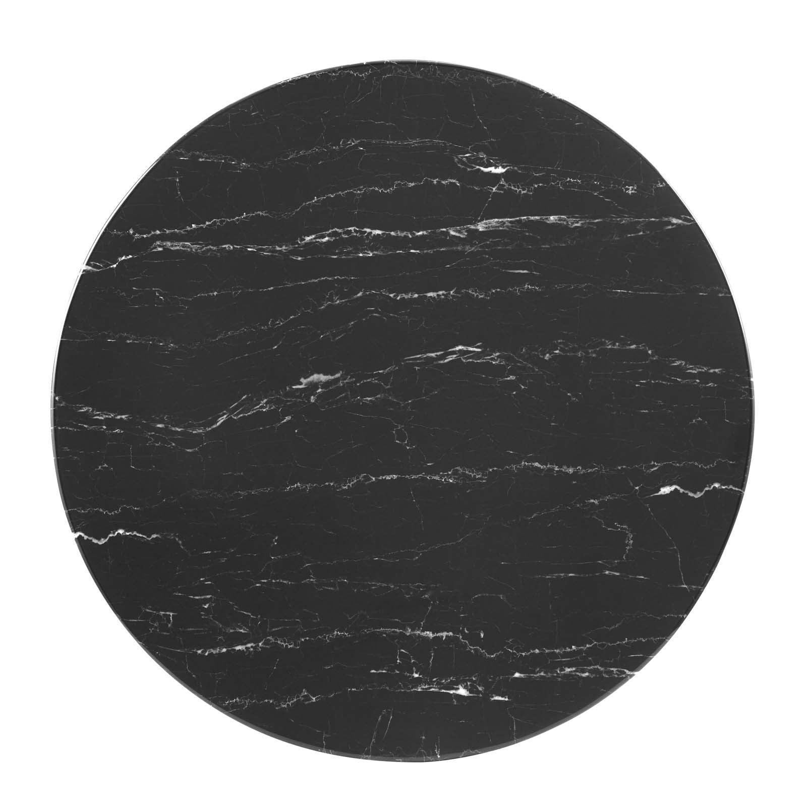 Verne 35" Artificial Marble Dining Table, EEI-4747 FredCo