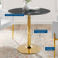 Verne 35" Artificial Marble Dining Table, EEI-4747 FredCo