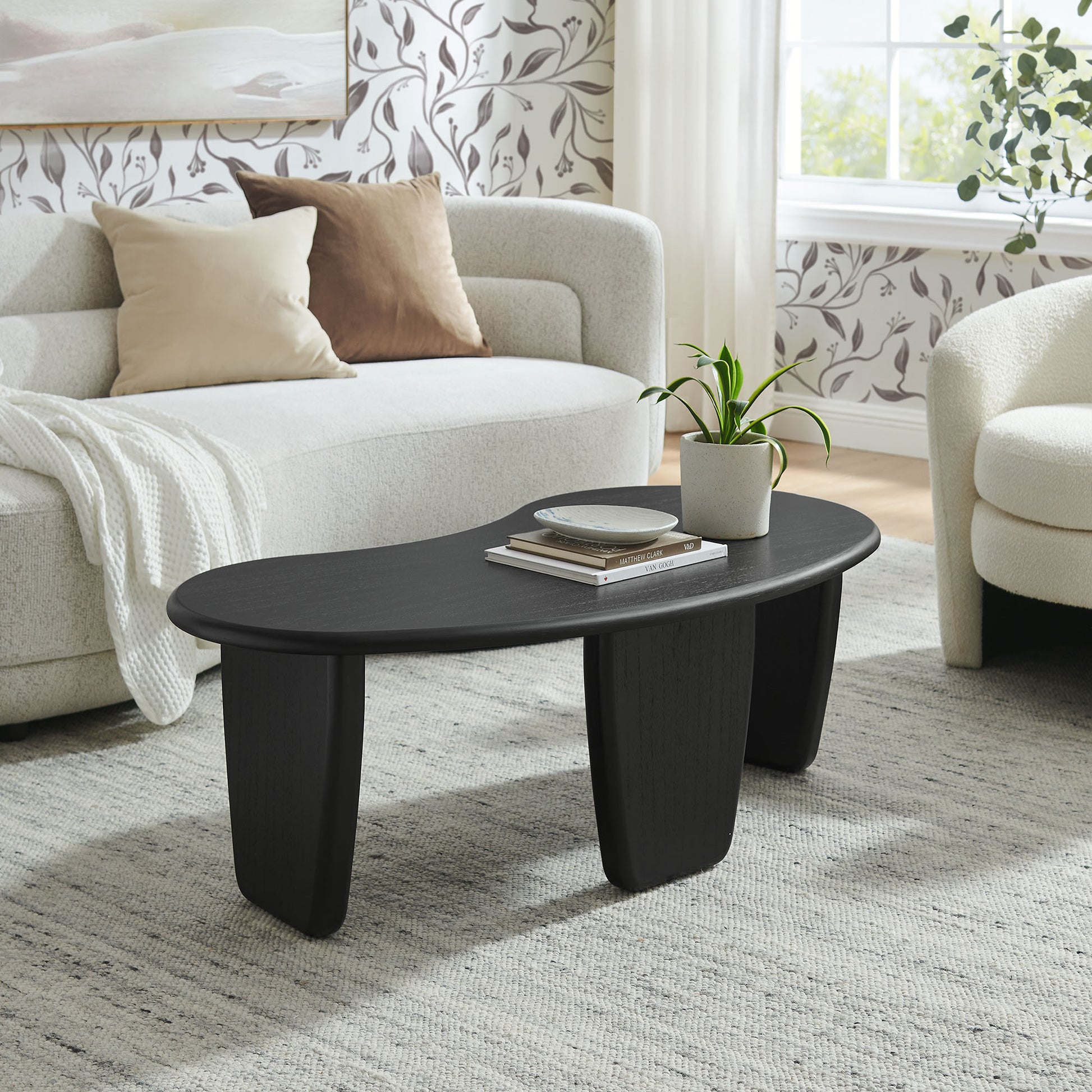 Vetra Kidney-Shaped Free Coffee Table by Modway EEI-7437 FredCo
