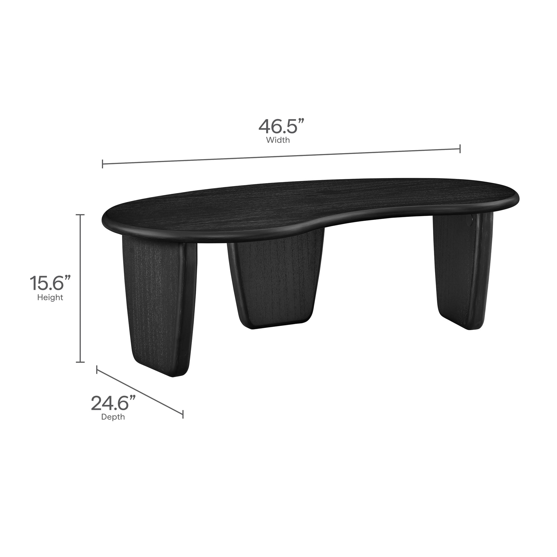 Vetra Kidney-Shaped Free Coffee Table by Modway EEI-7437 FredCo