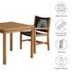 Vienna 3-Piece Outdoor Patio Teak and Rope Dining Set with Armchairs by Modway FredCo