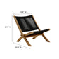 Vienna 3-Piece Outdoor Patio Teak and Rope Folding Lounge Chairs and Side Table by Modway FredCo