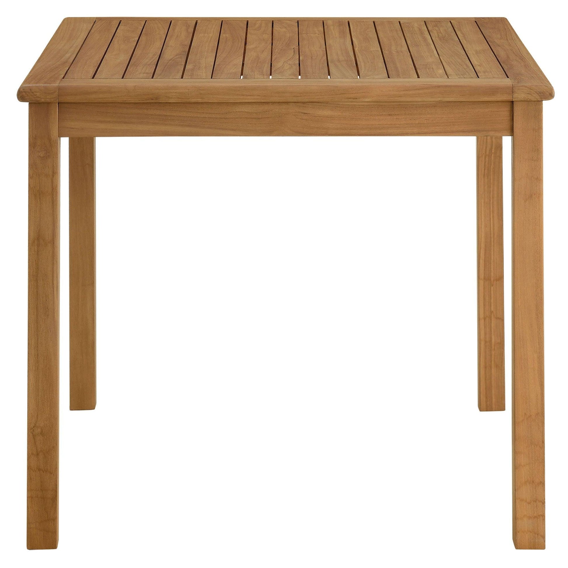Vienna 34" Square Outdoor Patio Teak Wood Dining Table by Modway FredCo
