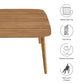 Vienna 46" Square Outdoor Patio Teak Wood Dining Table by Modway FredCo