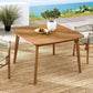 Vienna 46" Square Outdoor Patio Teak Wood Dining Table by Modway FredCo