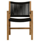Vienna 5-Piece Outdoor Patio Teak and Rope Dining Set with Armchairs by Modway FredCo